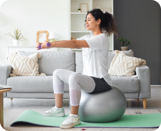Photo of a woman doing yoga